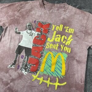 Travis Scott x McDonalds Cactus Jack  XL "Tell Em Jack Sent You" T-Shirt Tie Dye